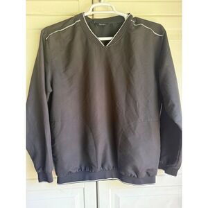 Walter Hagen Mens Golf Windbreaker Pullover V-Neck Black Size M RN104141